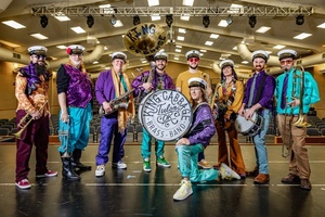 King Cabbage Brass Band performing live music at Dosey Doe in The Woodlands