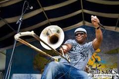 Big Sam's Funky Nation performing live music at Dosey Doe in The Woodlands