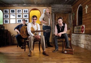Folk Family Revival performing live music at Dosey Doe in The Woodlands