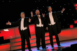 Three Redneck Tenors performing live music at Dosey Doe in The Woodlands