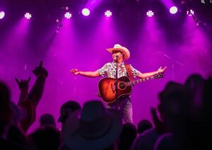 Clay Hollis performing live music at Dosey Doe in The Woodlands